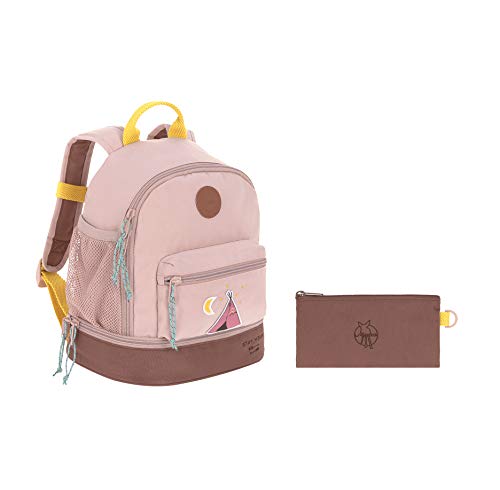 LÄSSIG Adventure Mochila infantil para jardín de infancia con correa para el pecho a partir de 3 años, 27 cm, 4,5 L, Tipi rosa