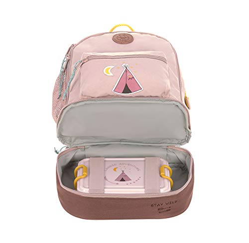 LÄSSIG Adventure Mochila infantil para jardín de infancia con correa para el pecho a partir de 3 años, 27 cm, 4,5 L, Tipi rosa