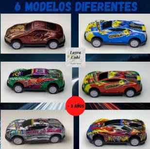 LAYRA COHI-Coches DE Juguete-para niños Mayores de 3 AÑOS-6 Coches de Modelo Carreras-Coches pequeños-Juego-Variedad de Colores-Coches para niños pequeños-Juguetes Infantiles-Regalo Navidad