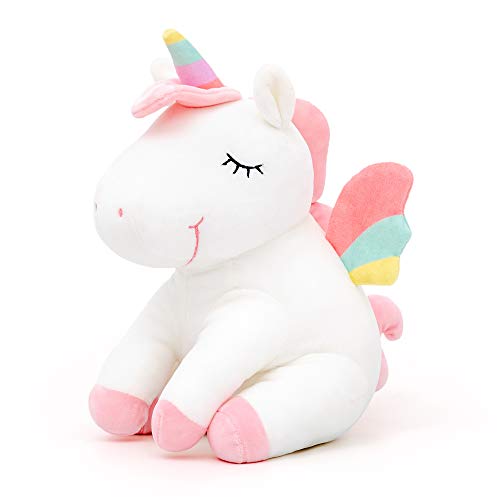 Lazada Unicornio Peluche Almohada de Peluche Mejores Regalos para Niños Rainbow Wings Blanco 12 Pulgadas