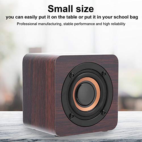 Lazmin112 Altavoz Bluetooth Woodiness, Mini Altavoz portátil HI-FI con micrófono y Llamada Manos Libres, para el hogar, la Oficina, al Aire Libre