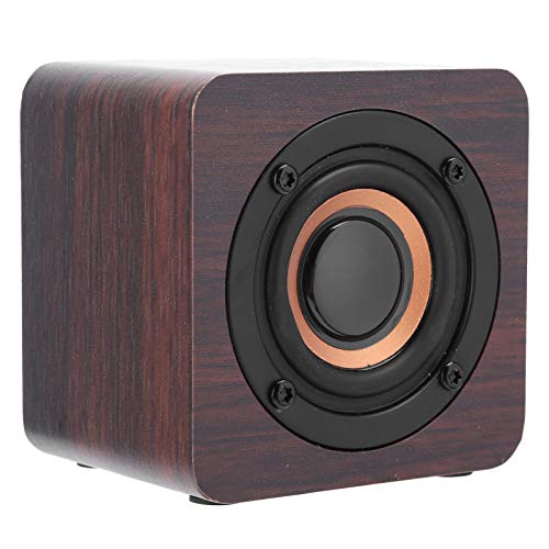 Lazmin112 Altavoz Bluetooth Woodiness, Mini Altavoz portátil HI-FI con micrófono y Llamada Manos Libres, para el hogar, la Oficina, al Aire Libre