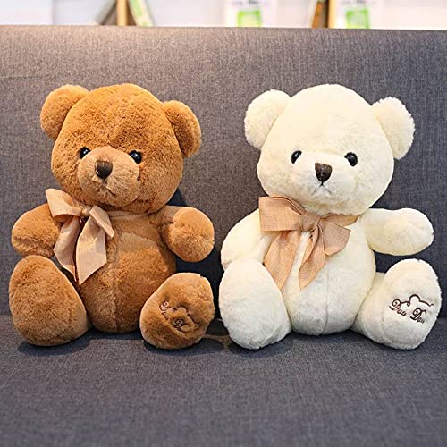 LDBJY Oso de Peluche Juguete de Peluche Abrazo Oso muñeca Mariposa Pajarita Oso muñeca muñeca Regalo de cumpleaños 20 cm Blanco