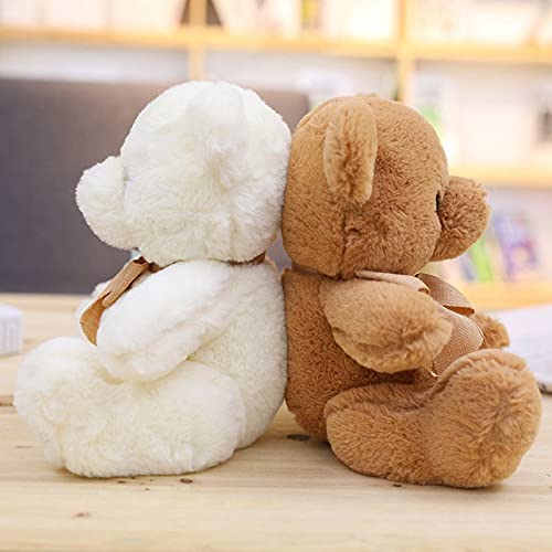 LDBJY Oso de Peluche Juguete de Peluche Abrazo Oso muñeca Mariposa Pajarita Oso muñeca muñeca Regalo de cumpleaños 20 cm Blanco