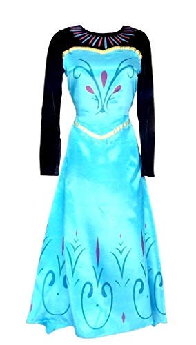 Legisdream Carnival Vestido Modelo Elsa coronación del Traje de la Princesa del Hielo del Nuevo Cine Cine para Adultos Mujer de la Idea de Vestir Chica Cosplay tamaño XL