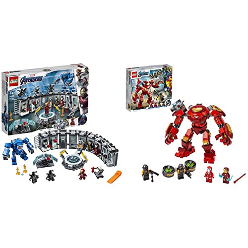 Lego  76125 Super Heroes Iron Man: Sala De Armaduras, Juguete De Construcción +  76164 Marvel Los Vengadores Hulkbuster De Iron Man Vs. Agente De A.I.M., Juguete De Construcción para Niños  + 8 Años