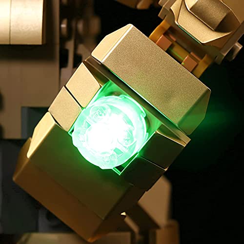 LEGO 76191 Infinite Gloves Collectibles Kit de construcción luces LED, Thanos mano derecha guante modelo luces decorativas, Infinite Gems