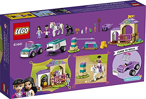 LEGO Friends Horse Training and Trailer 41441 Kit de construcción Friends Stephanie y Emma y 2 animales; nuevo 2021 (148 piezas)