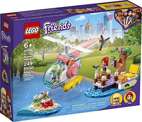 LEGO Friends Vet Clinic Rescue Helicóptero 41692 Kit de construcción; es un gran cumpleaños para niños, nuevo 2021 (249 piezas)