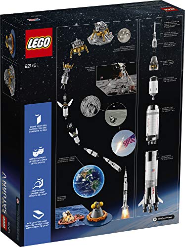 LEGO Ideas Nasa Apollo Saturn V 21309 - Kit de construcción (1969 piezas)