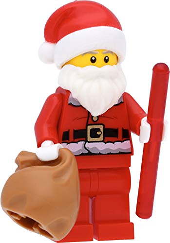 LEGO Minifigura de Santa Claus (espalda impresa), Papá Noel y accesorios