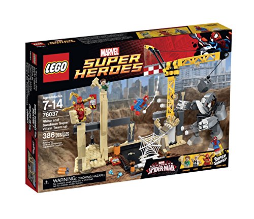 LEGO Super Heroes 76037 Rhino and Sandman Super Villain Team-Up Building Kit by LEGO