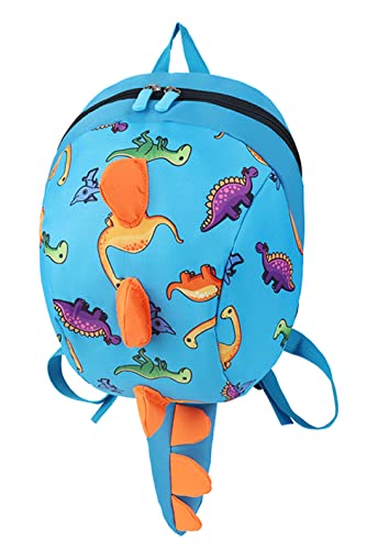 LESNIC Mochila para Niños Guarderia Niño Mochila Anti Perdió Dinosaurio Mochila Escolar con Correa de Arnés de Seguridad Mochila Escolar Infantil Bebe (Celo azul)