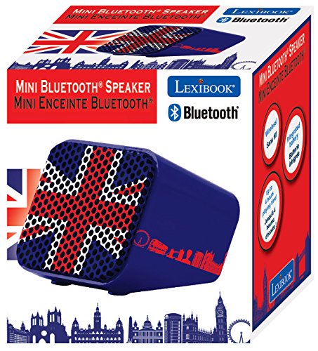 LEXIBOOK-BT011UK Mini Altavoz con Bluetooth 3.0, Color Azul (BT011UK)