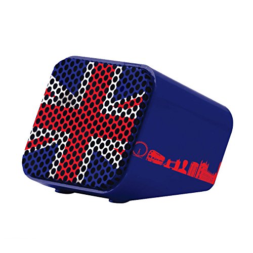 LEXIBOOK-BT011UK Mini Altavoz con Bluetooth 3.0, Color Azul (BT011UK)