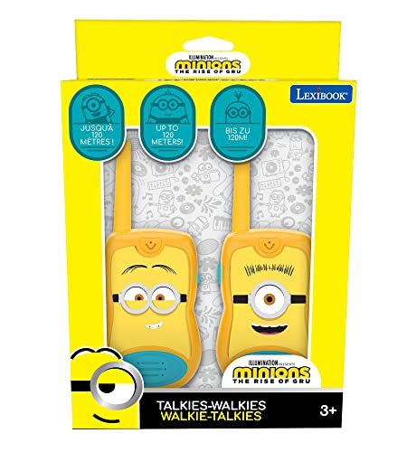 Lexibook Despicable Me Walkie-talkies, Pinza para Colgar del cinturón, batería, TW12DES