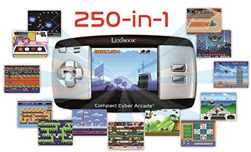 LEXIBOOK JL2375 Consola Videojuegos portátil con 250 Juegos, Bicolor Gris/Negro, Color