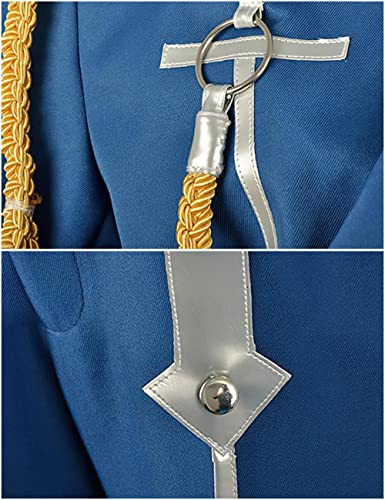 LHHZDH Anime Fullmetal Alchemist Roy Mustang Cosplay disfraz alquimia uniforme vestido grande Halloween cumpleaños regalo fiesta conjunto-Azul_METRO