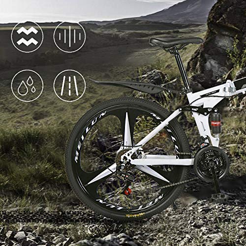 LHQ-HQ Deportes al aire libre for adultos for bicicleta de montaña de 26" Full Suspension 21 de velocidad for hombre Womans montaña plegable bicicleta de carbono de alta marcos de acero con doble Amor