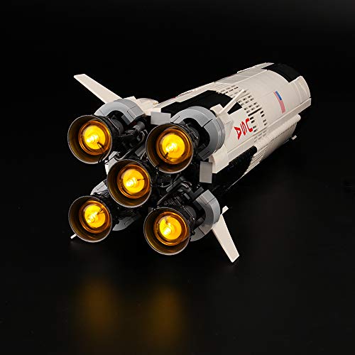 LIGHTAILING Conjunto de Luces (Ideas NASA Apolo Saturno V) Modelo de Construcción de Bloques - Kit de luz LED Compatible con Lego 21309 (NO Incluido en el Modelo)