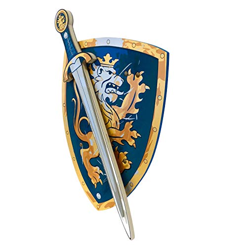 Liontouch 107LT Noble Conjunto Medieval Caballero de Juego para niños, Azul | Espada y Escudo de Juguete de Espuma