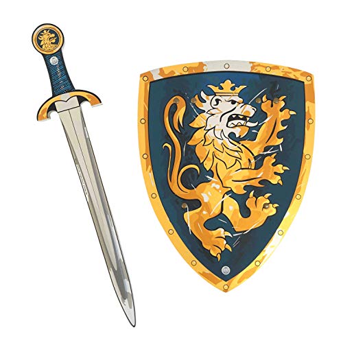 Liontouch 107LT Noble Conjunto Medieval Caballero de Juego para niños, Azul | Espada y Escudo de Juguete de Espuma