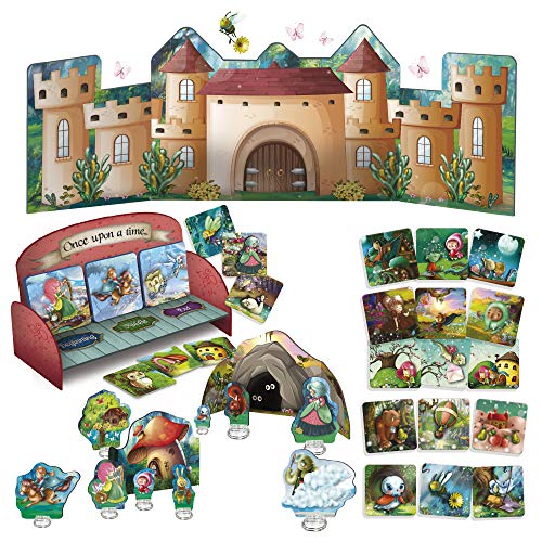 Lisciani- Montessori-Inventar Cuentos de Hadas Juego Educativo para niños en Edad Escolar, Multicolor (EX72644)