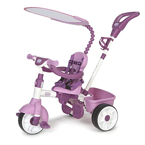 Little Tikes Triciclo 4 en 1 Edición Básica - Triciclo de Tres Ruedas para Niños Pequeños - Edades de 9 Meses a 3 Años - Juego Activo Todo el Día - Rosa