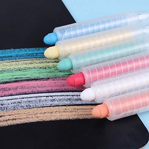 liuer 36PCS Tizas de Colores Tizas Sin Polvo con 6PCS Titular de Tizas Coloreado Tiza de Dibujo Colorido Profesor Pizarra Graffiti Tiza para Blackboard Office School Stationary