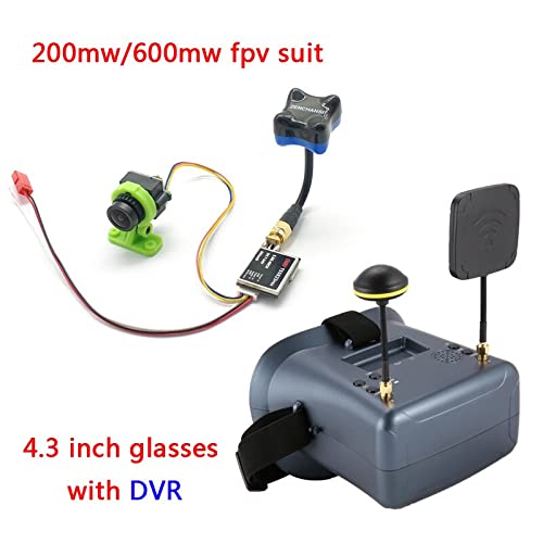 LMIAOM Fácil de usar 5.8G FPV Googles alta calidad 40CH VR Vidrios Con 2000mA batería CMOS con 1000TVL cámara FPV for RC aviones no tripulados Piezas de montaje de accesorios de bricolaje