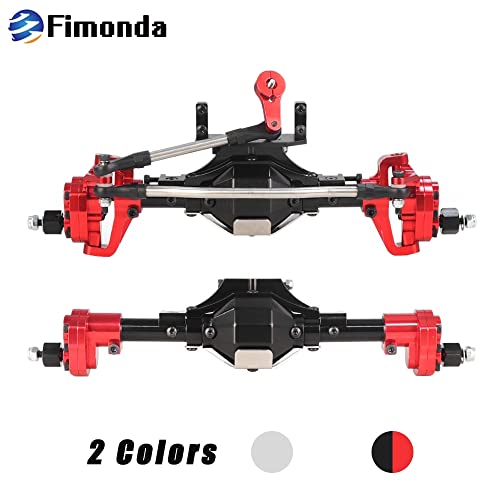 LMIAOM SCX10 CNC de aluminio anodizado completa Frontal Posterior Eje Portal de 1/10 RC orugas de coches axial SCX10 II 90046 90047 piezas for mejorar Piezas de montaje de accesorios de bricolaje