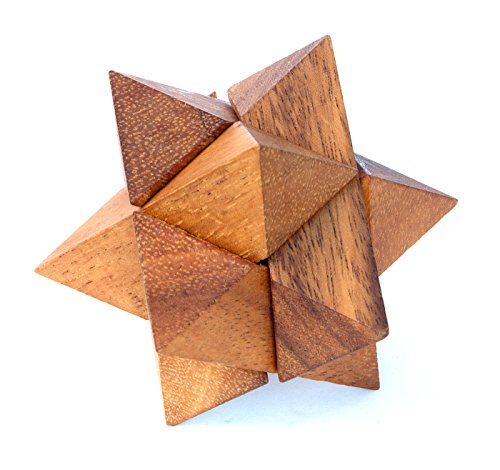 Logica Juegos Art. Estrella Polar - Rompecabezas 3D de Madera Preciosa - Dificultad 3/6 Difícil - Colección Leonardo da Vinci