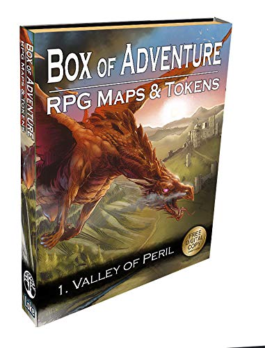 Loke Battle Mats Libro de Bandeja de Juego: Box of Adventure - RPG Maps & Tokens -1. Valley of Peril 021LBM