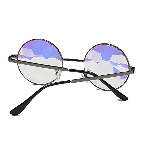 longhua Metal psicodélico caleidoscopio gafas de sol baile fiesta discoteca vestir gafas color como se muestra