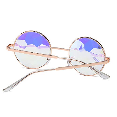 longhua Metal psicodélico caleidoscopio gafas de sol baile fiesta discoteca vestir gafas color como se muestra