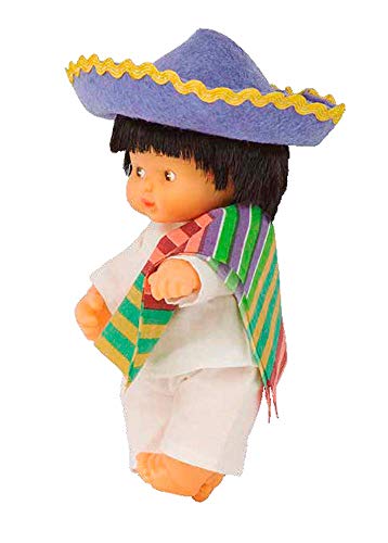 Los Barriguitas - Barriguitas del mundo Mexicano, divertida muñeca coleccionable con traje tradicional de México, edición limitada de bebés barriguita con vestidos bonitos, FAMOSA (700016873)