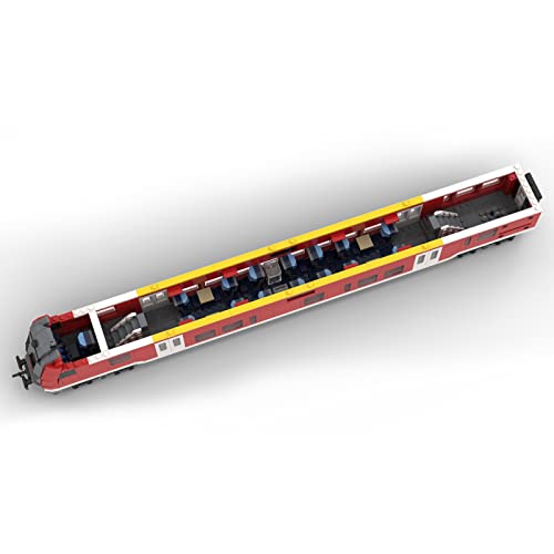 LOTFUN MOC-78934 - Tren de doble capa, diseño retro de train Express regionalexpress con DAB pbzfa 1634 compatible con Lego Technic Creator – 1634 piezas