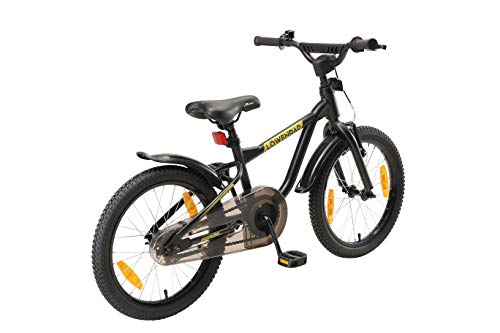 LÖWENRAD Bicicleta Infantil para niños y niñas a Partir de 5 años | Bici 18" Pulgadas con Frenos | Negro