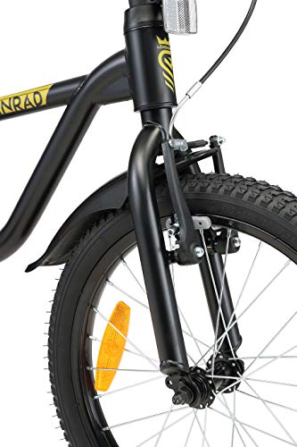 LÖWENRAD Bicicleta Infantil para niños y niñas a Partir de 5 años | Bici 18" Pulgadas con Frenos | Negro