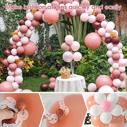 LQKYWNA Kit de Arco de Globos Soporte Ajustable para Globos con Base rellenable con Agua Anudador de Globos Clips para Globos Suministros para Fiestas Decoración de cumpleaños de graduación