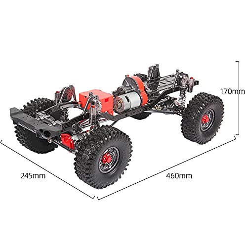 LSB-SHOWER Chasis de Marco sin ensamblar con Distancia Entre Ejes de 313mm 12,3 para SCX10 SCX10 II 90046 90047 1/10 RC Crawler Car Upgrade Parts Accesorios ( Color : As Shown )