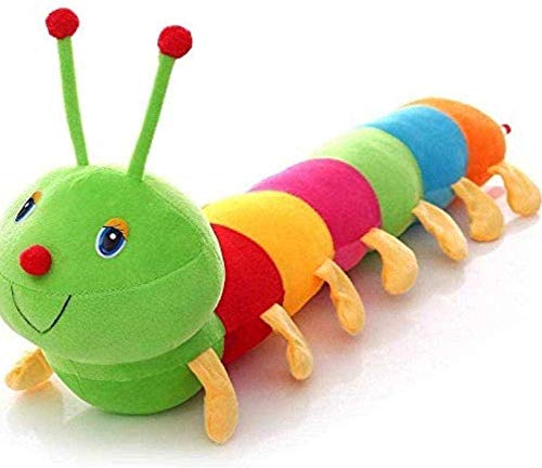 Lsmaa Juguetes de Peluche de Felpa Colorido Largo cognitiva Gusano de Peluche muñeca de Juguete Suave Almohada Gusano Regalo Educativo for el cumpleaños