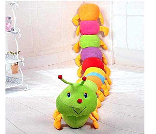 Lsmaa Juguetes de Peluche de Felpa Colorido Largo cognitiva Gusano de Peluche muñeca de Juguete Suave Almohada Gusano Regalo Educativo for el cumpleaños