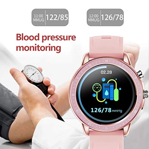 LTLJX Hombre Deportivo Reloj Fitness, Mujer HR Pulsera Actividad Inteligente Impermeable IP67 Pulsómetro Monitor de Sueño Podómetro Cronómetros para iOS Android,Negro