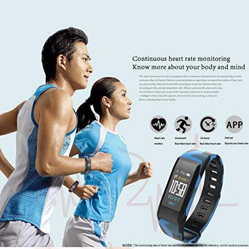 LTLJX Pulsera Actividad Reloj Inteligente Mujer Fitness Tracker Niños Hombres Podómetro Reloj Deportivo Monitor de Sueño Pulsómetros Contador de Calorías Pasos Cronómetros para iOS Android,Azul