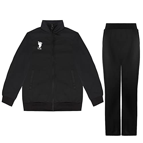 Lubudup Adulto Haikyuu Cosplay Chaqueta Pantalones Deportivos Karasuno Escuela Secundaria Voleibol Club Uniforme Disfraces Anime Cosplay Voleibol Ropa Deportiva