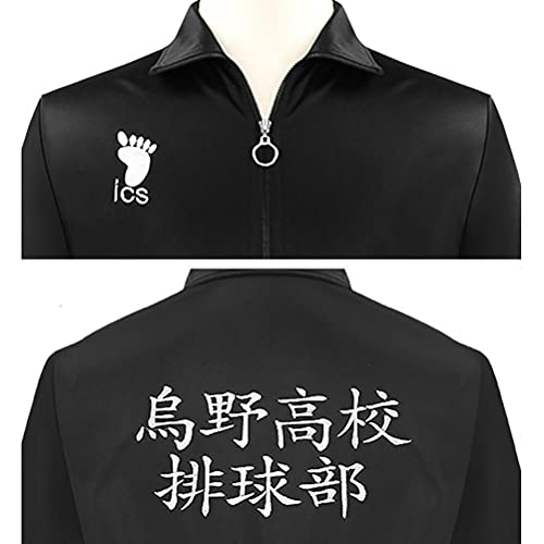 Lubudup Adulto Haikyuu Cosplay Chaqueta Pantalones Deportivos Karasuno Escuela Secundaria Voleibol Club Uniforme Disfraces Anime Cosplay Voleibol Ropa Deportiva