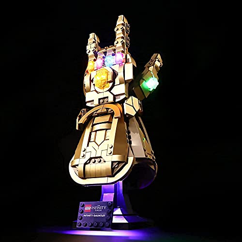 Luces de decoración para Thanos modelo de guantelete de mano derecha, luz LED para Lego 76191 Infinity Gauntlet Kit de construcción coleccionable