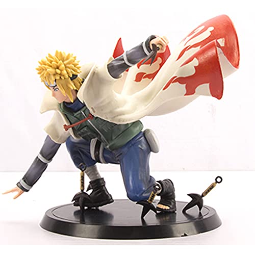 LWFC Naruto Anime Estatuas Namikaze Minato En Batalla Alto Anime Juguetes Mesa Modelo Exquisito Muñeca De Cifras Regalo 14cm