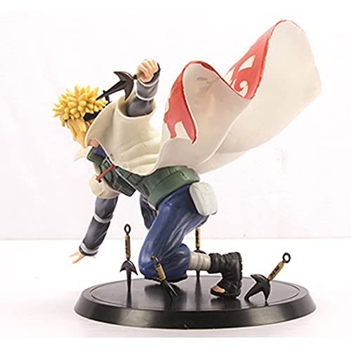 LWFC Naruto Anime Estatuas Namikaze Minato En Batalla Alto Anime Juguetes Mesa Modelo Exquisito Muñeca De Cifras Regalo 14cm